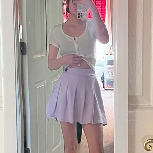 Nasty Gal Lavender Pleated Mini Skirt